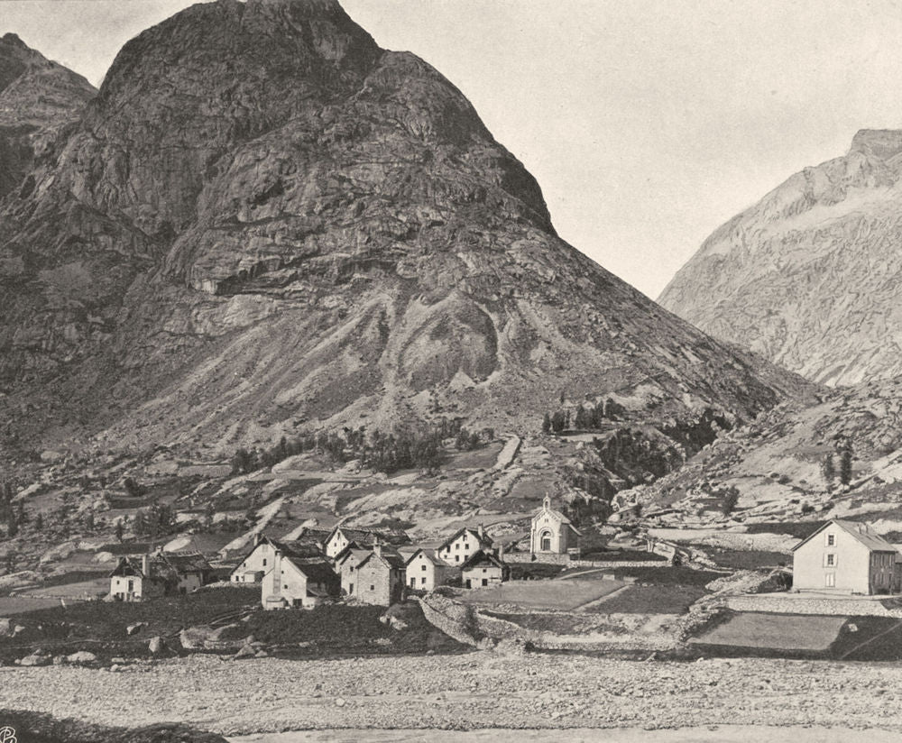 ISÈRE. La Bérarde et la Tėte de la Maye 1904 old antique vintage print picture